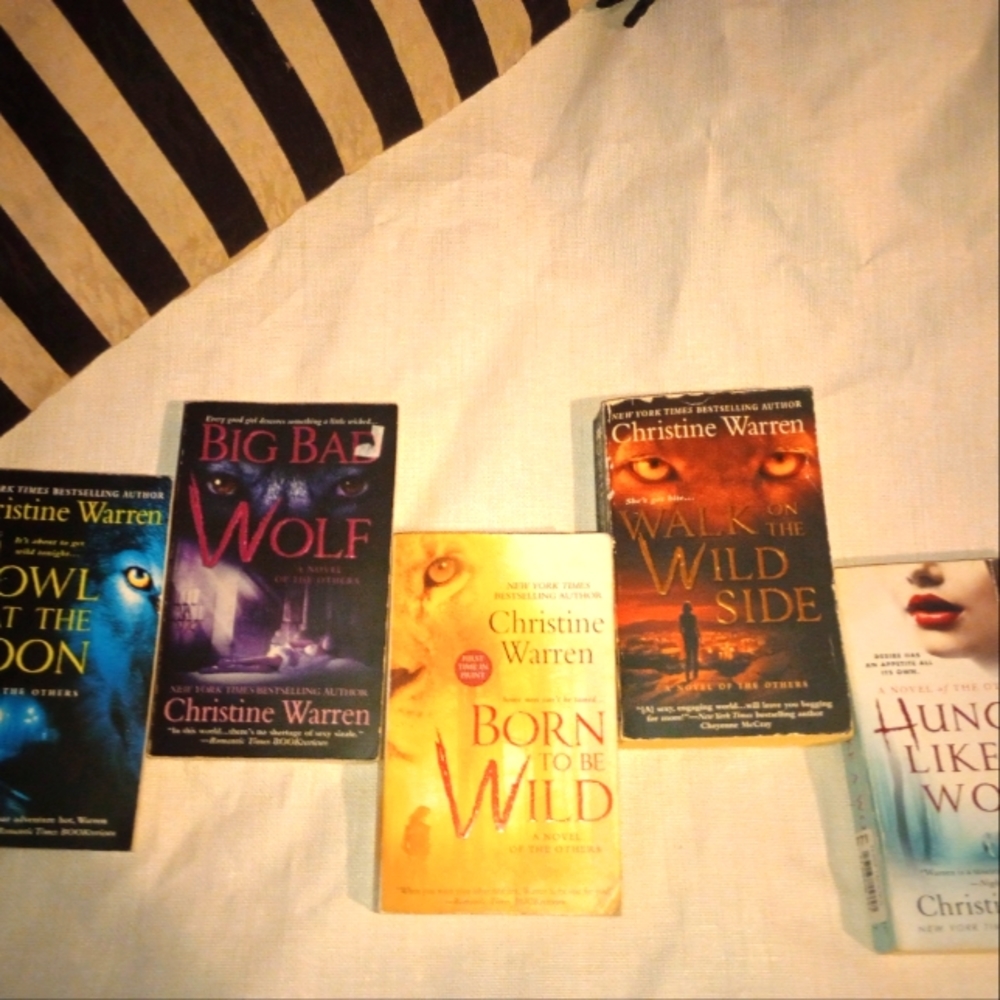 Christine Warren wolf series gently used 5 books